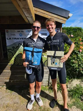 Alex and Paul with their BagCycle bags